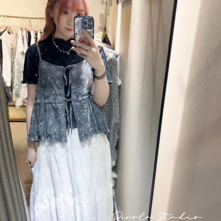જ⁀➴♡ ✨花花綁帶吊帶外搭