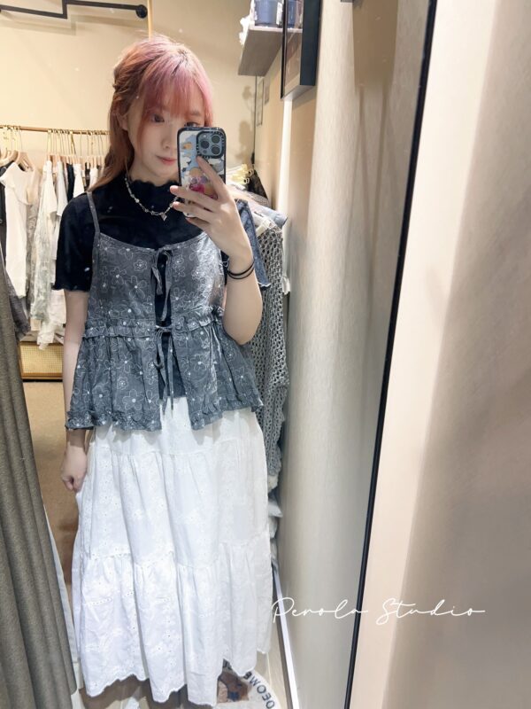 જ⁀➴♡ ✨花花綁帶吊帶外搭