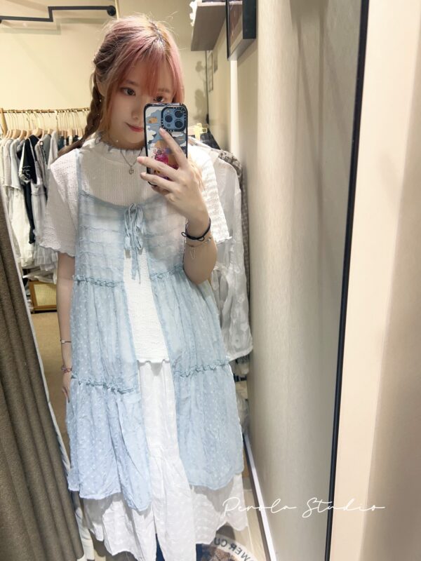 જ⁀➴♡ ✨點點蕾絲花邊吊帶外搭