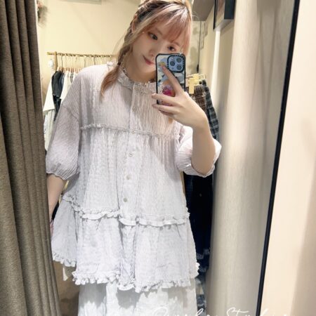 જ⁀➴♡ ✨日系花邊短袖上衣