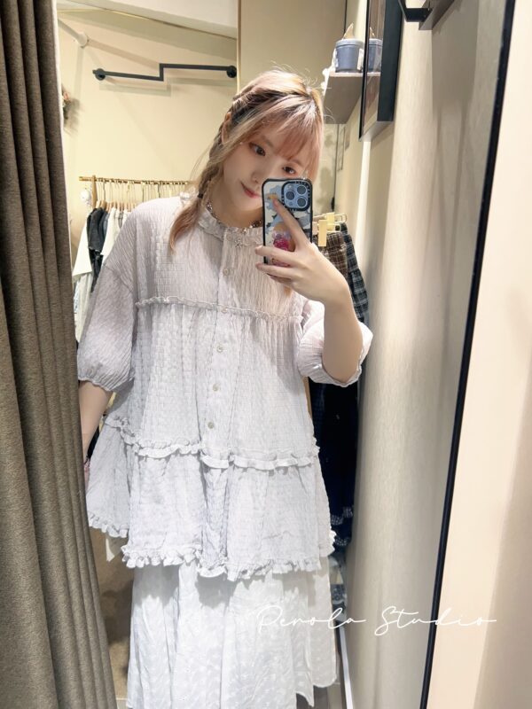જ⁀➴♡ ✨日系花邊短袖上衣
