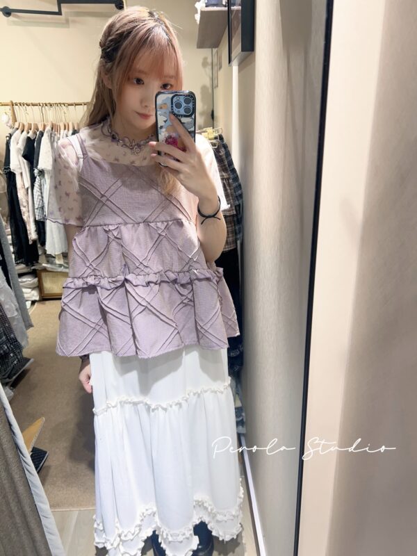 જ⁀➴♡ ✨透透蝴蝶結TOP