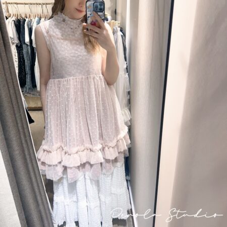 જ⁀➴♡ ✨愛心網紗Ruffle OPS