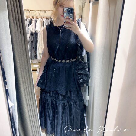 જ⁀➴♡ ✨Ruffle 暗紋蛋糕背心