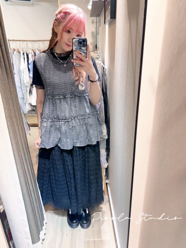IMG_6679 જ⁀➴♡ ✨日系直紋花邊背心